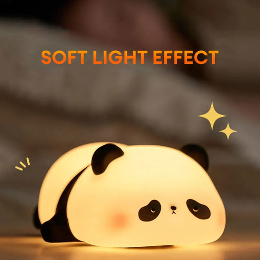 Cute Panda Night Light Silicone Soft Lamp