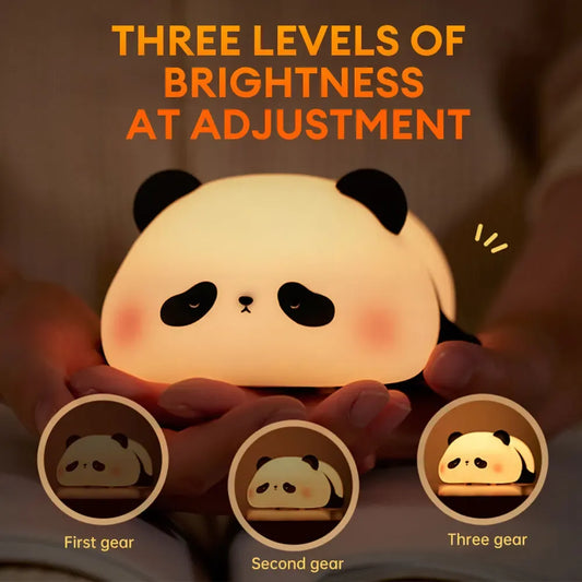 Cute Panda Night Light Silicone Soft Lamp