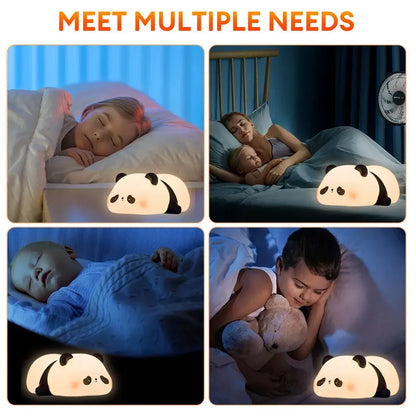 Cute Panda Night Light Silicone Soft Lamp