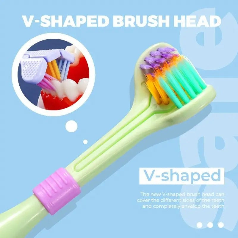 Three-Sided Soft Hair Toothbrush