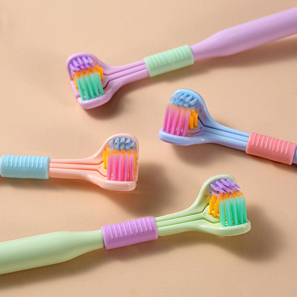 Three-Sided Soft Hair Toothbrush