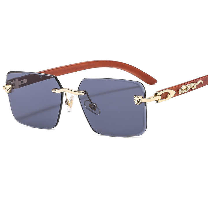 Lmamba 3076 Luxury Brand Designer Gold Cheetah Sunglasses