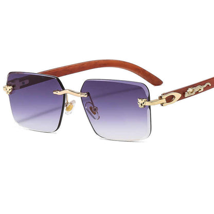 Lmamba 3076 Luxury Brand Designer Gold Cheetah Sunglasses