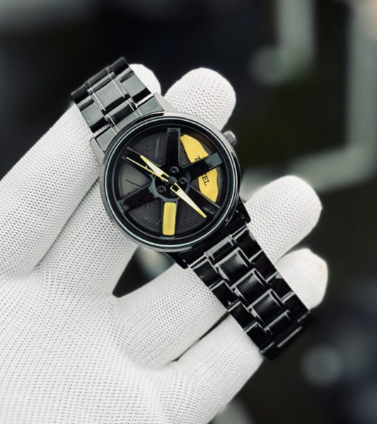 Car Sport Rim Hub Wheel Wristwatch