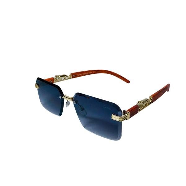 Cartier Sunglasses With Wooden Texture,Brand Name,Model Number