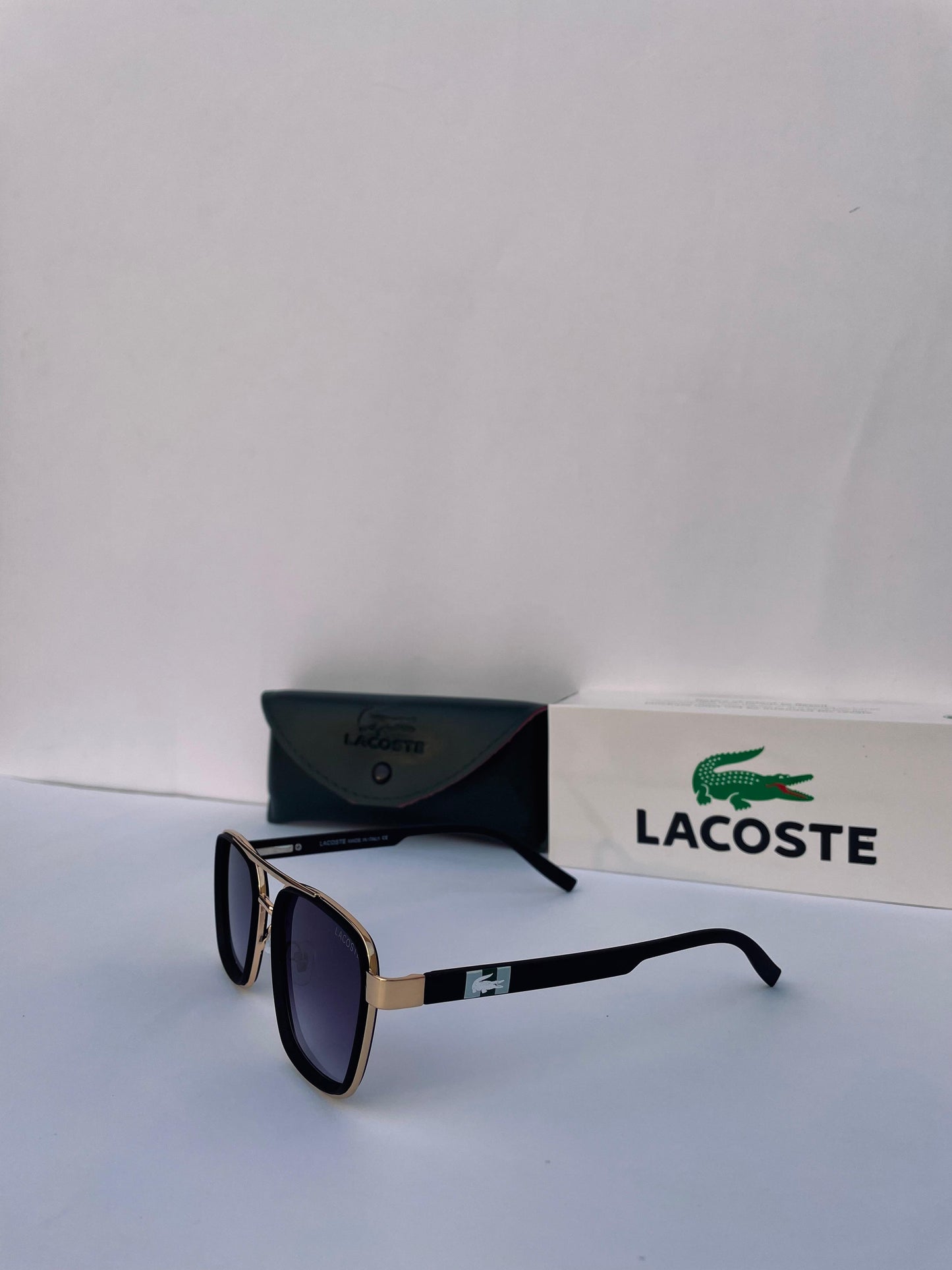 Lacoste LT56 TR Metal Light Weight Square Sunglasses Shades
